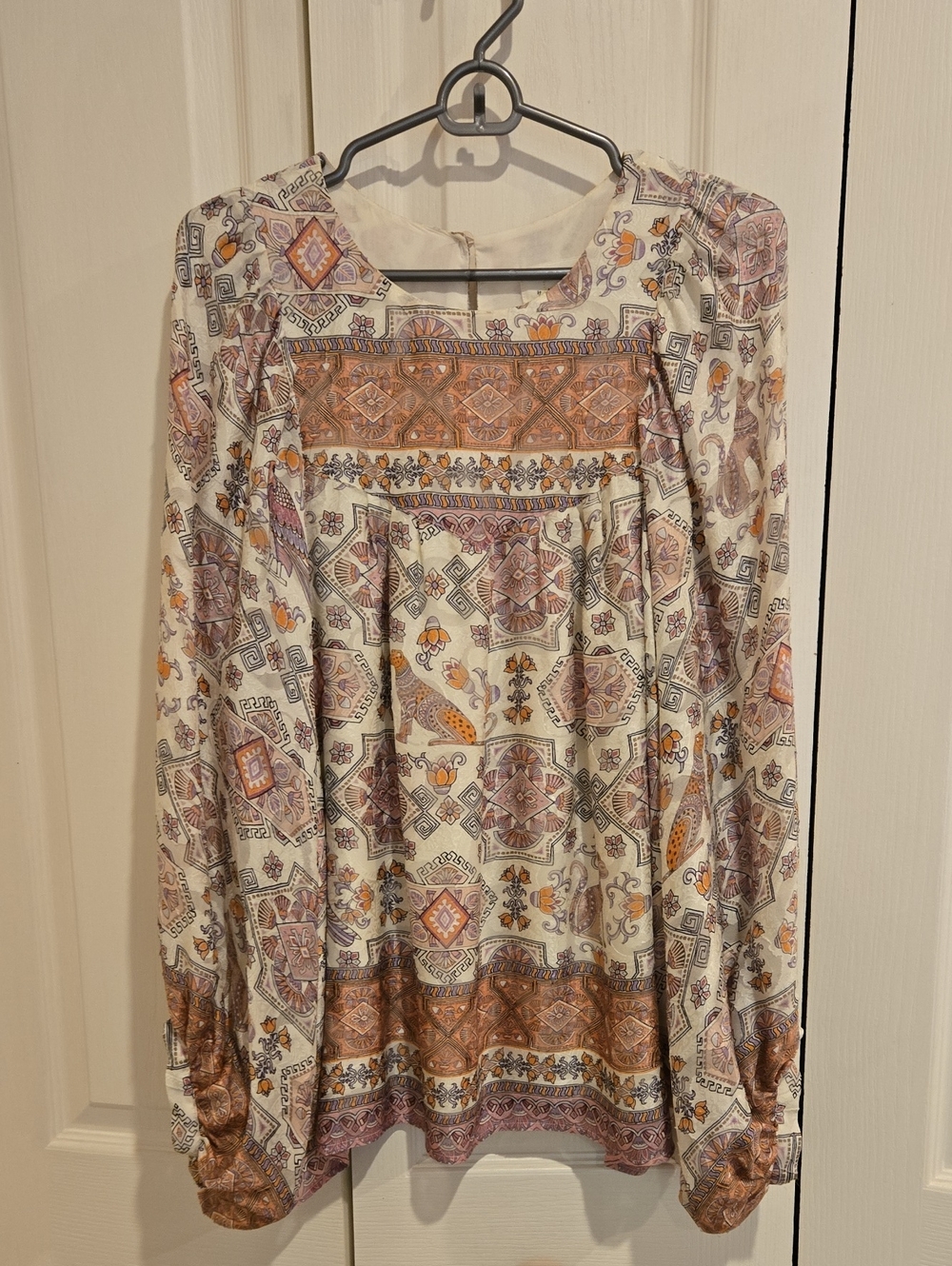 Anthropologie Silk Boho Blouse
